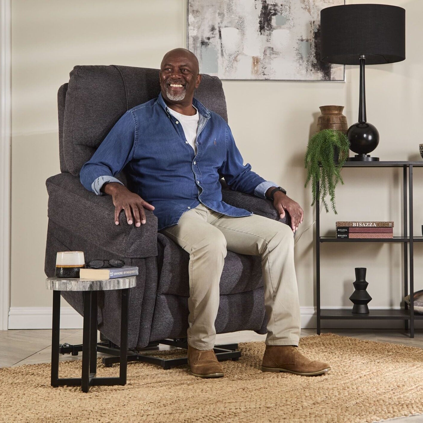 The Hamdon Rise & Recliner Chair | Dual Motor | Heat & Massage