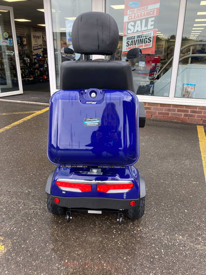 Back Of 
Scooterpac Ignite Blue Mobility Scooter