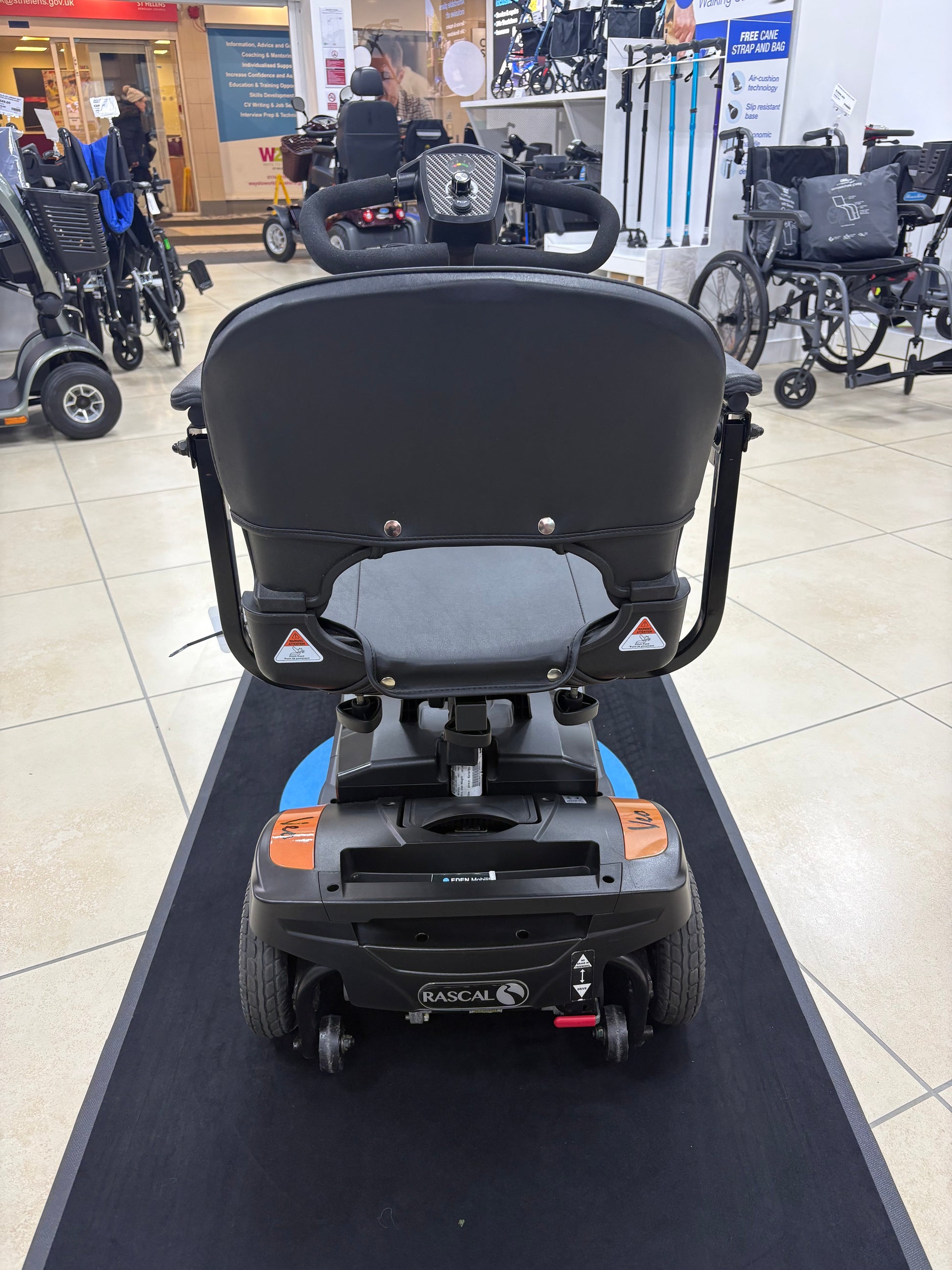 Rear View Reconditioned silver Scooter Derby (Rascal)