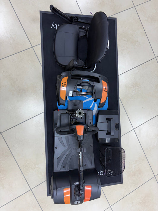 Folded View Reconditioned silver Scooter Derby (Rascal)