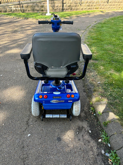 Roma Sovereign Blue Mobility Scooter Outside