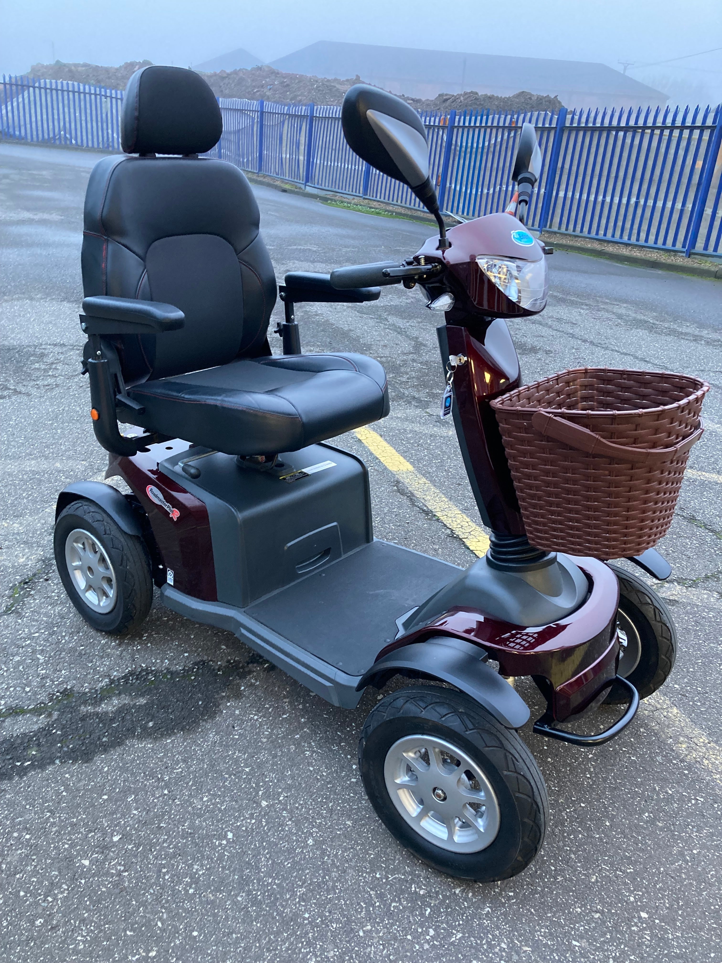 Roadmaster Plus R  front angled view (maroon) - Eden Mobility
