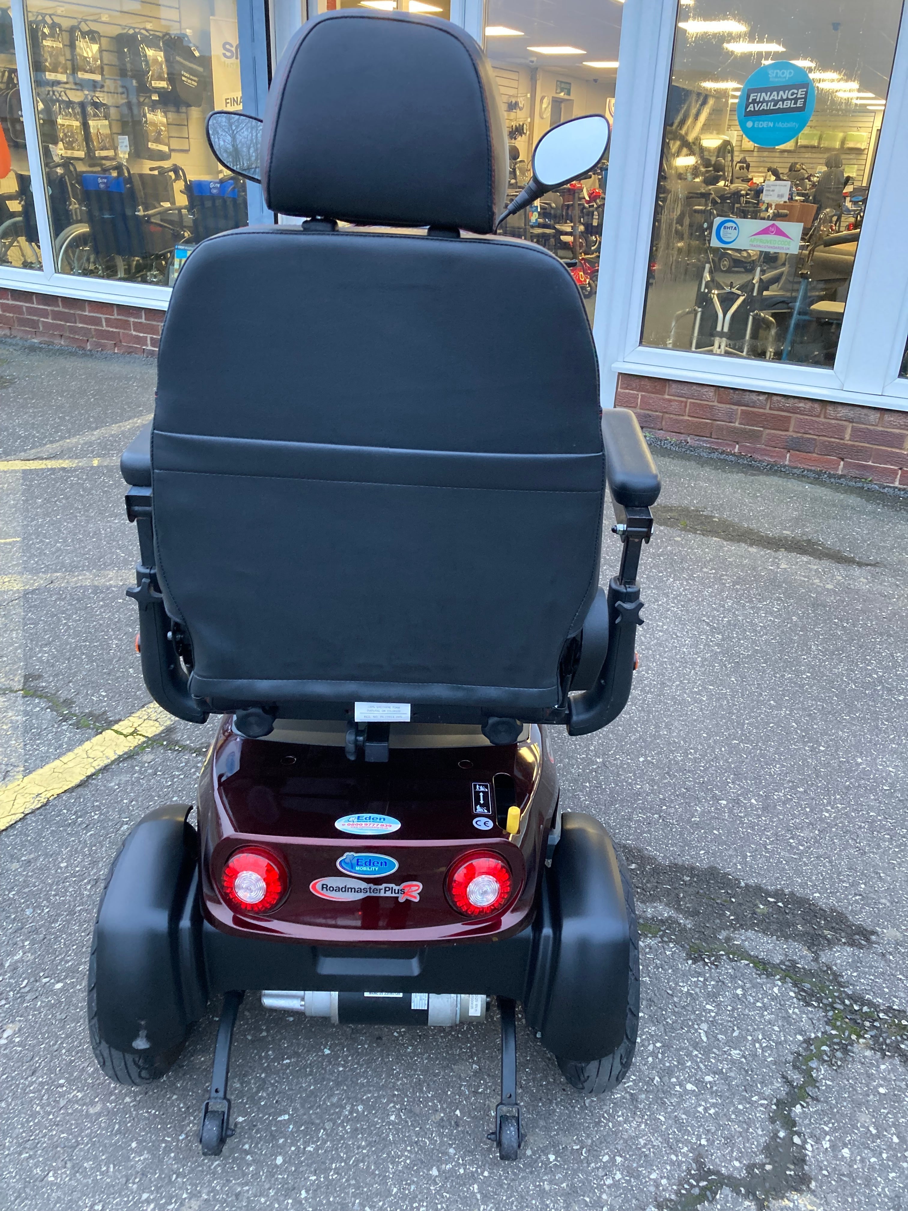 Roadmaster Plus R rear view (maroon) - Eden Mobility