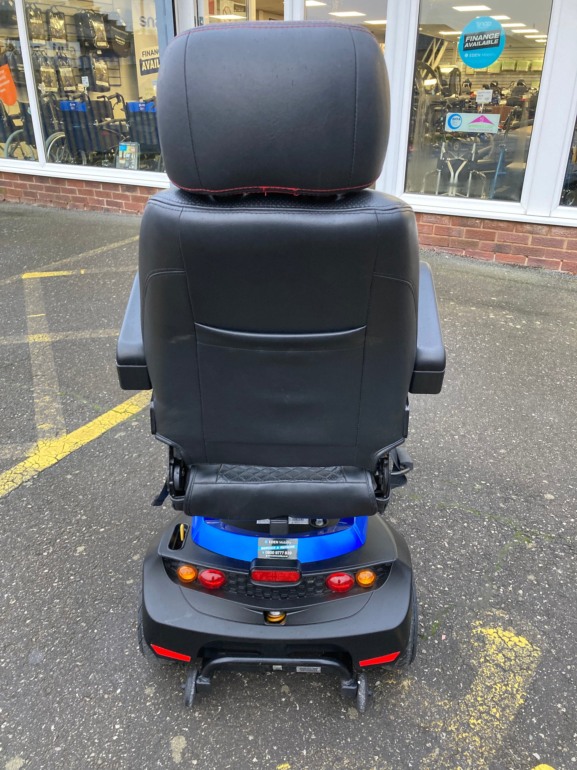 Drive envoy rear view (blue) - Eden Mobility