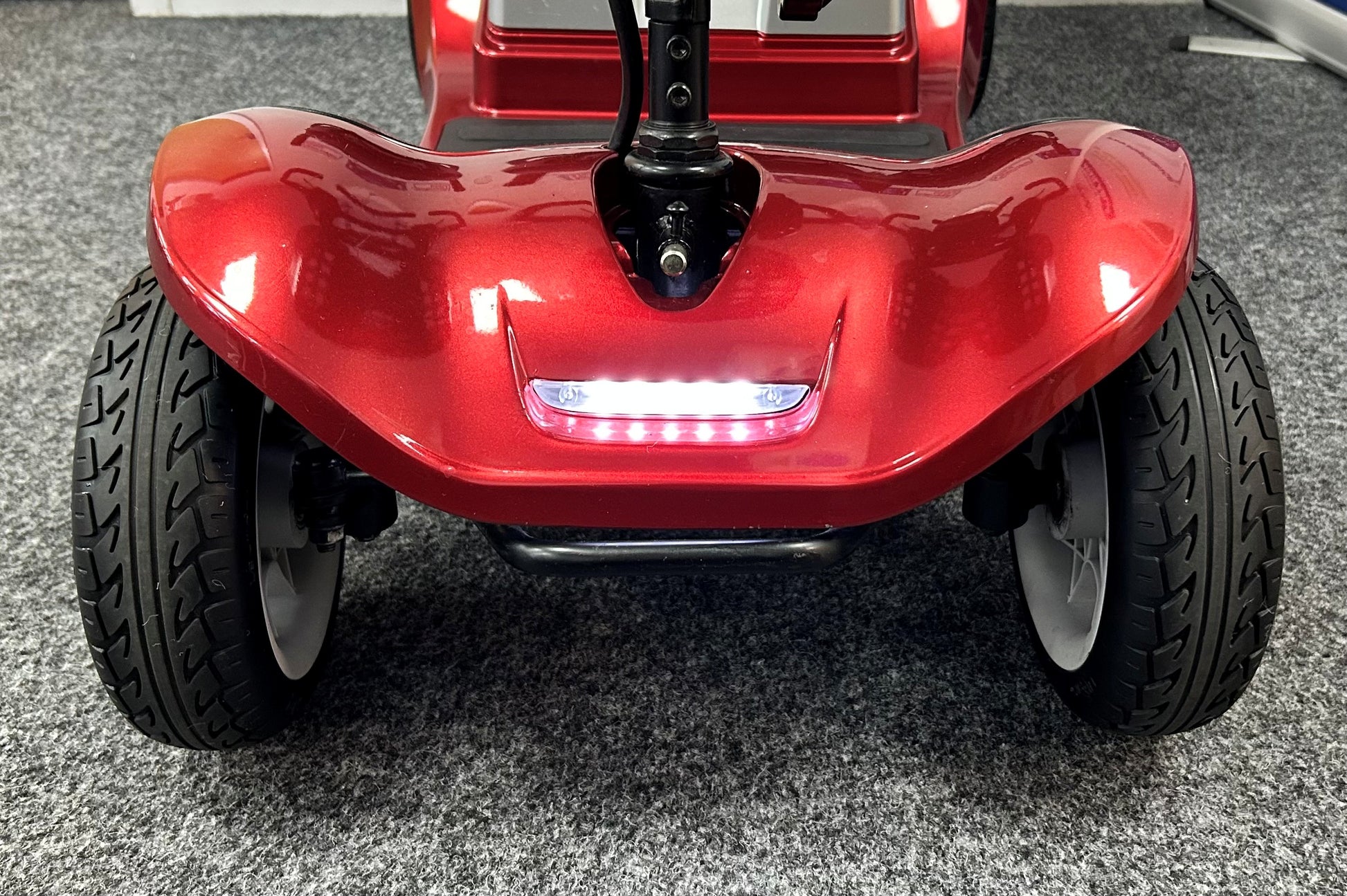 Kymco Comfort lower front view (red) - Eden Mobility