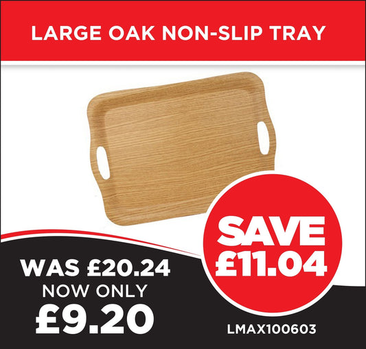 Large Oak Finish Non-Slip Tray - Eden Mobility