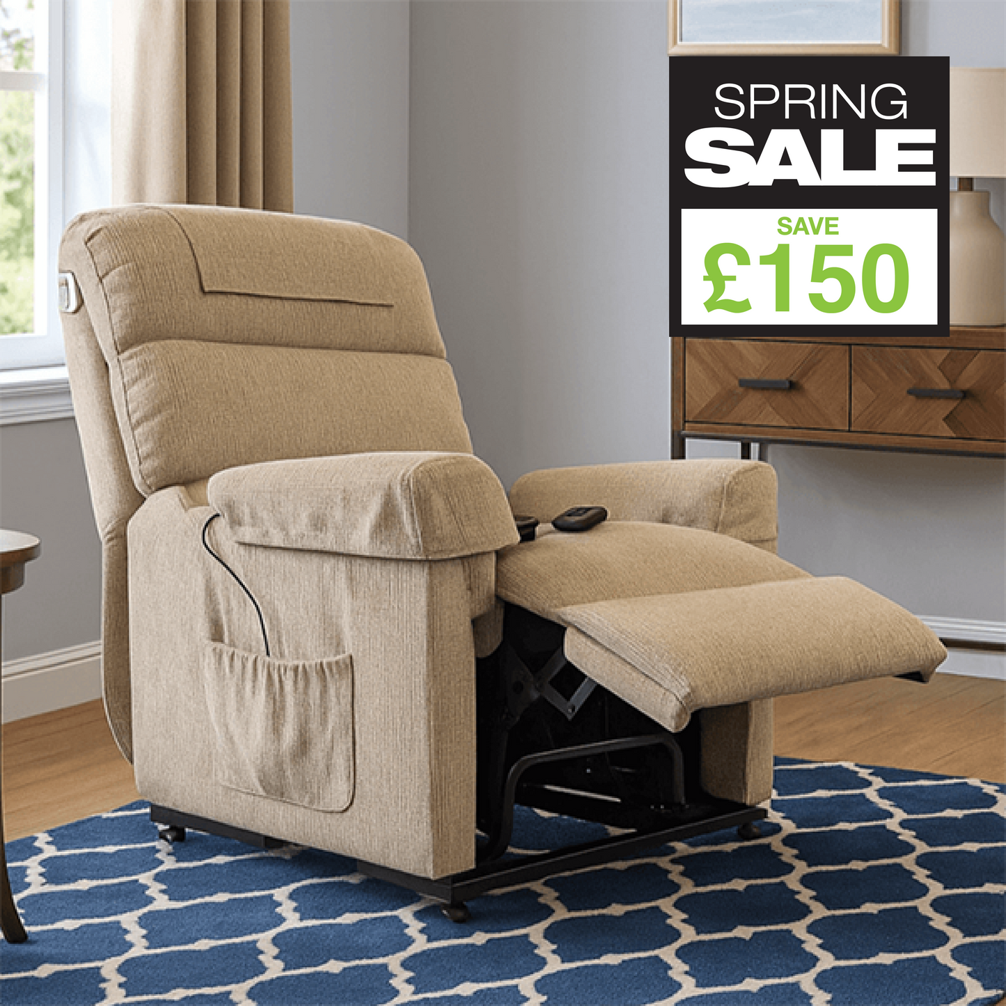 The Eden Leo Rise And Recliner Chair | Single Motor