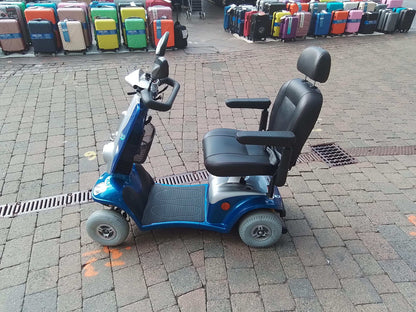 Side of Blue mobility scooter