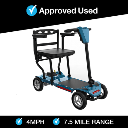 Approved Used banner for 
Monarch Air - Teal mobility scooter