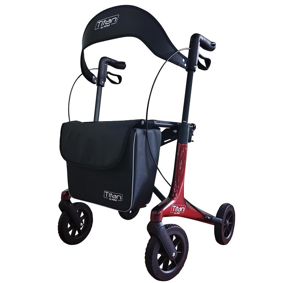 ABLE2 Titan Carbon Rollator In Red