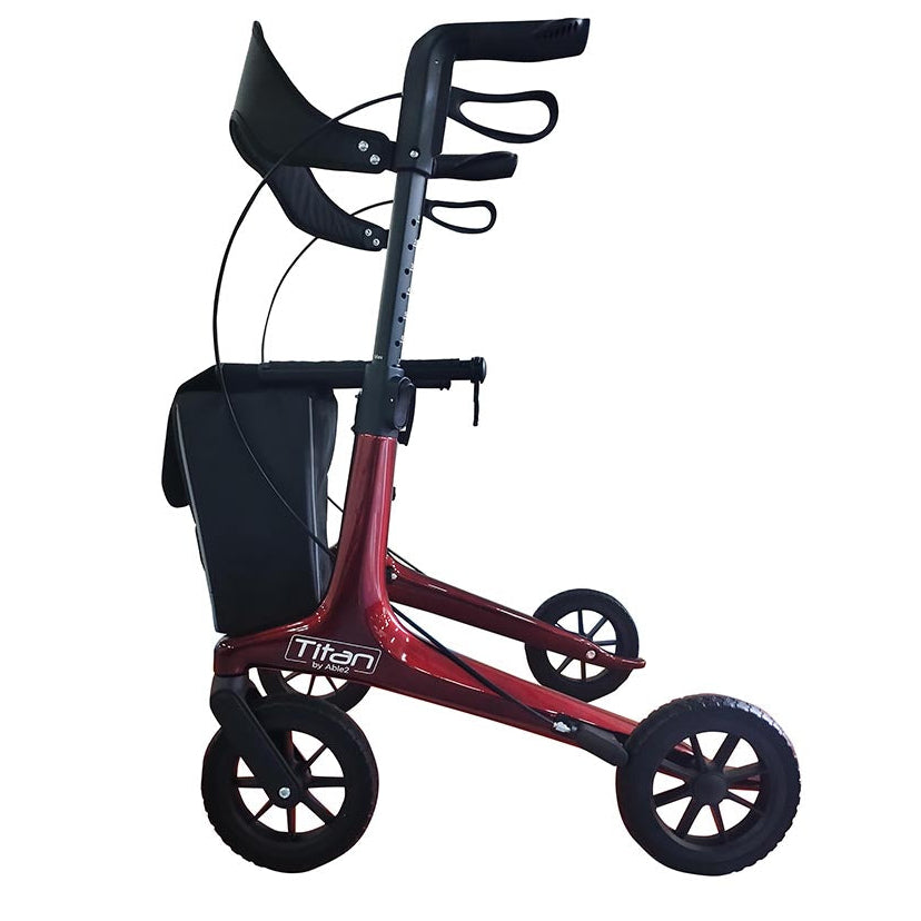 ABLE2 Titan Carbon Rollator In Red