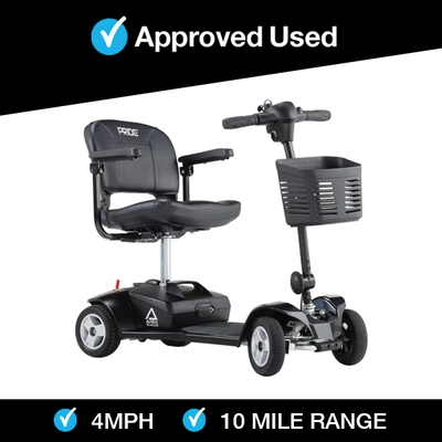 Pride Apex Rapid in Black | Refurbished Mobility Scooter Derby