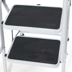 step ladder with safety handrails