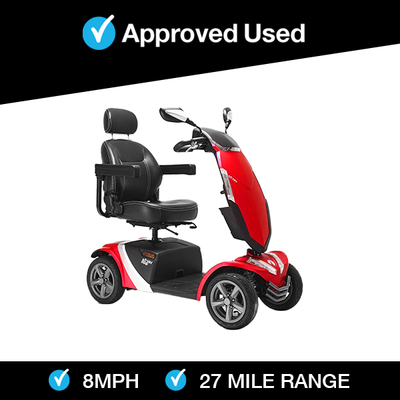 Rascal Vectra Sport in Red | Refurbished mobility scooter Scunthorpe