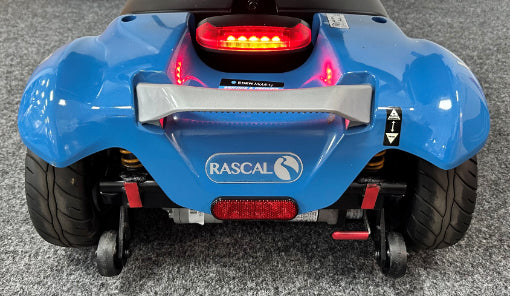 Rascal vista rear view (blue) - Eden Mobility