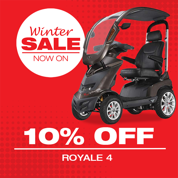 The Royale 4 8mph Mobility Scooter With Canopy