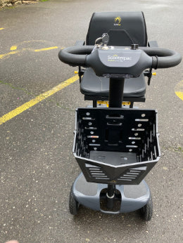 Scooterpac Atom front view (black) - Eden Mobility