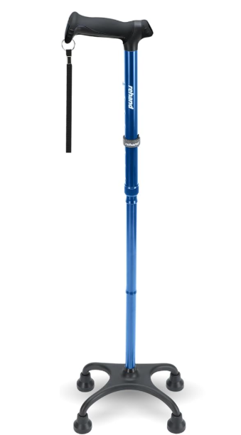 Rehand Height Adjustable, Folding Walking Stick | Air Cushion & Wide Base - Eden Mobility