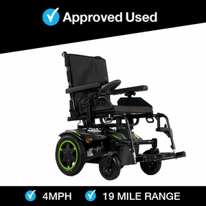 Approved Used banner for the 
Quickie Q100 R mobility scooter