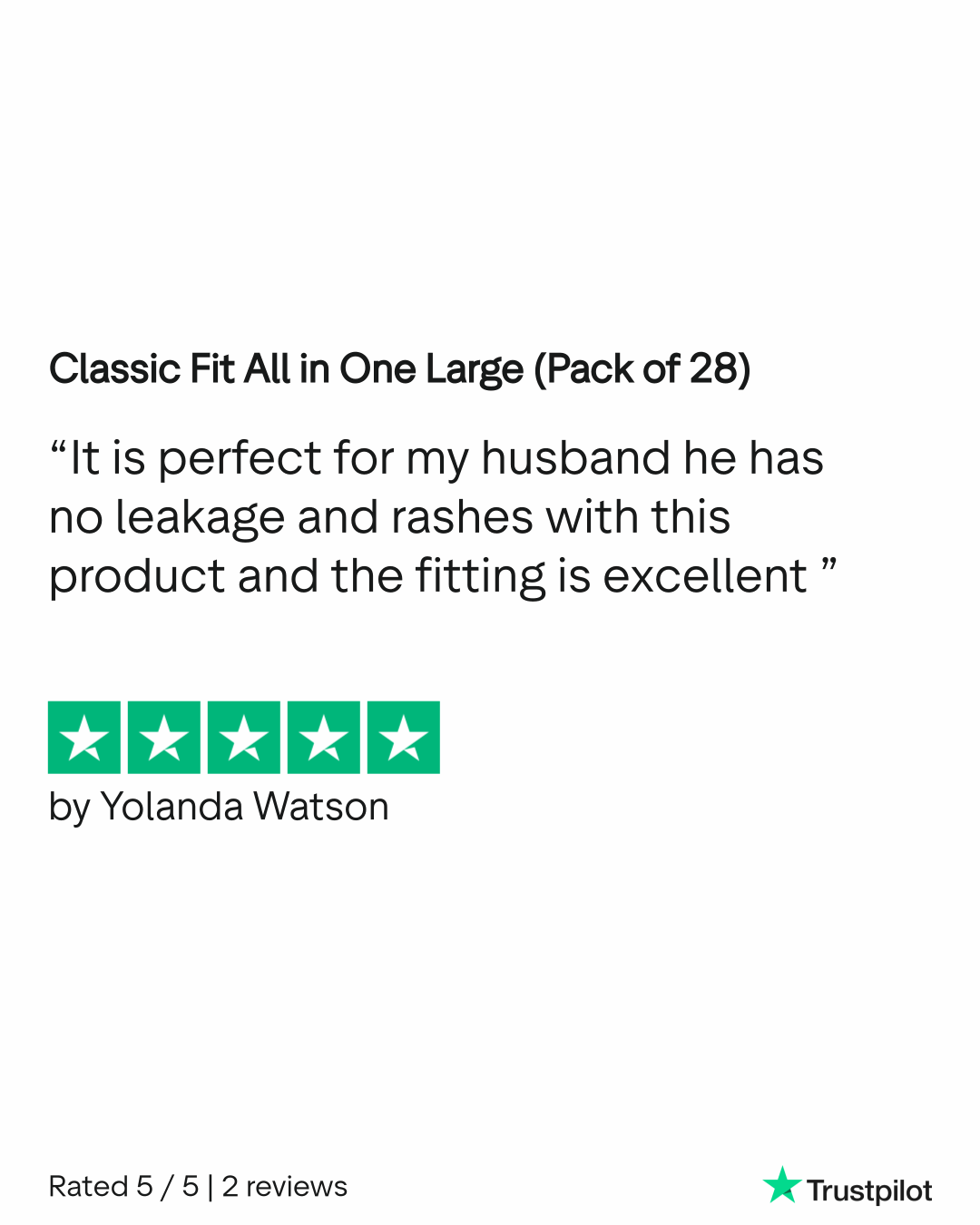 Classic Fit All in One Large (Pack of 28) - Eden Mobility