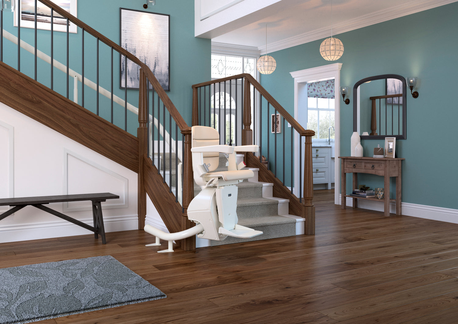 The Eden Curvemaster Air - Modern Curved Stairlift - Eden Mobility