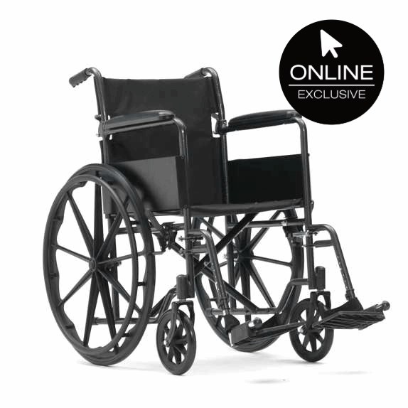 Eden Essential Steel Self Propelled Wheelchair With Folding Back - Eden Mobility