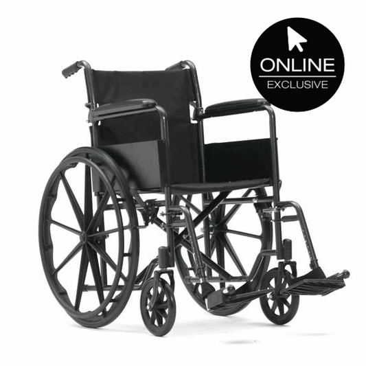 Eden Essential Steel Self Propelled Wheelchair With Folding Back - Eden Mobility