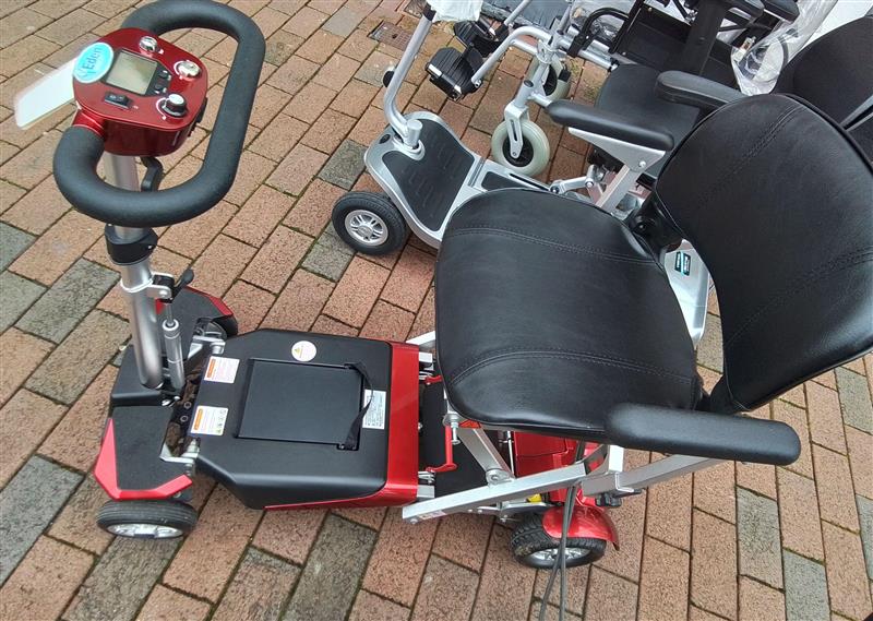 Drive Autofold Elite Side view (Red) - Eden Mobility