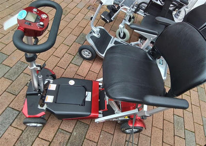Drive Autofold Elite Side view (Red) - Eden Mobility