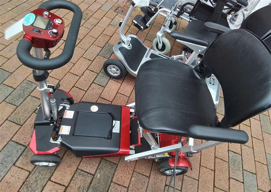 Drive Autofold Elite Side view (Red) - Eden Mobility