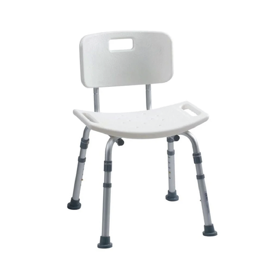 Alerta Aluminium Shower Stool with Back