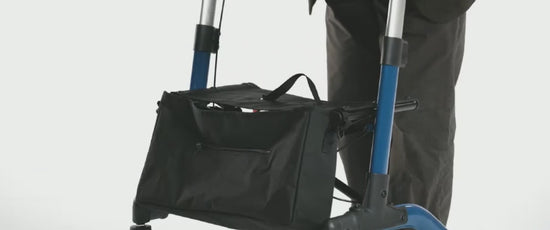Alerta Four-Wheel Aluminium Rollator with Seat and Bag