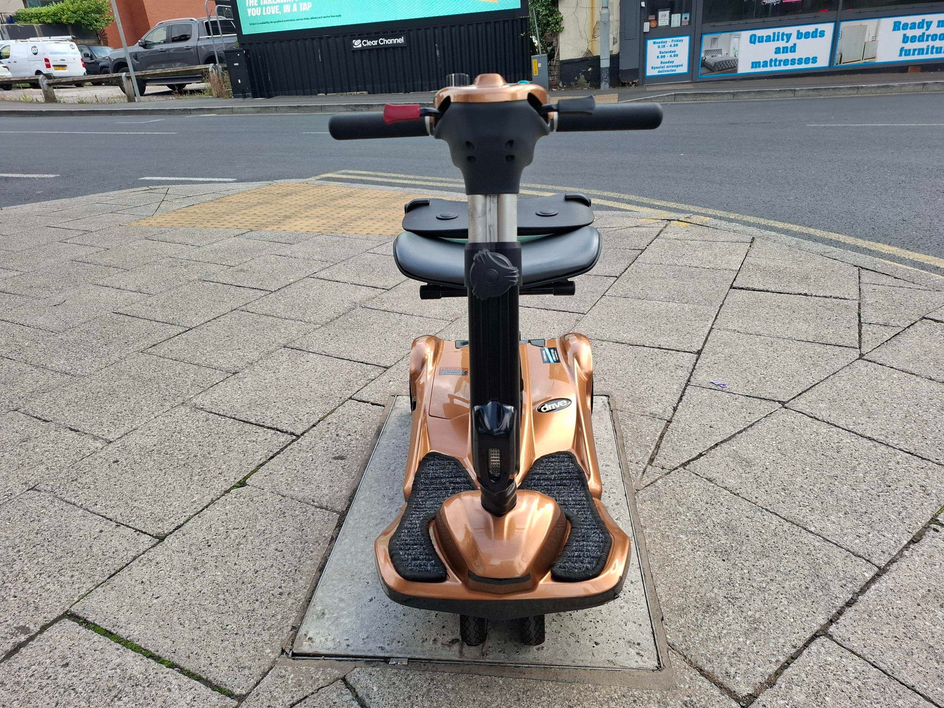 Front view of bronze Drive Dual Wheel Autofold scooter