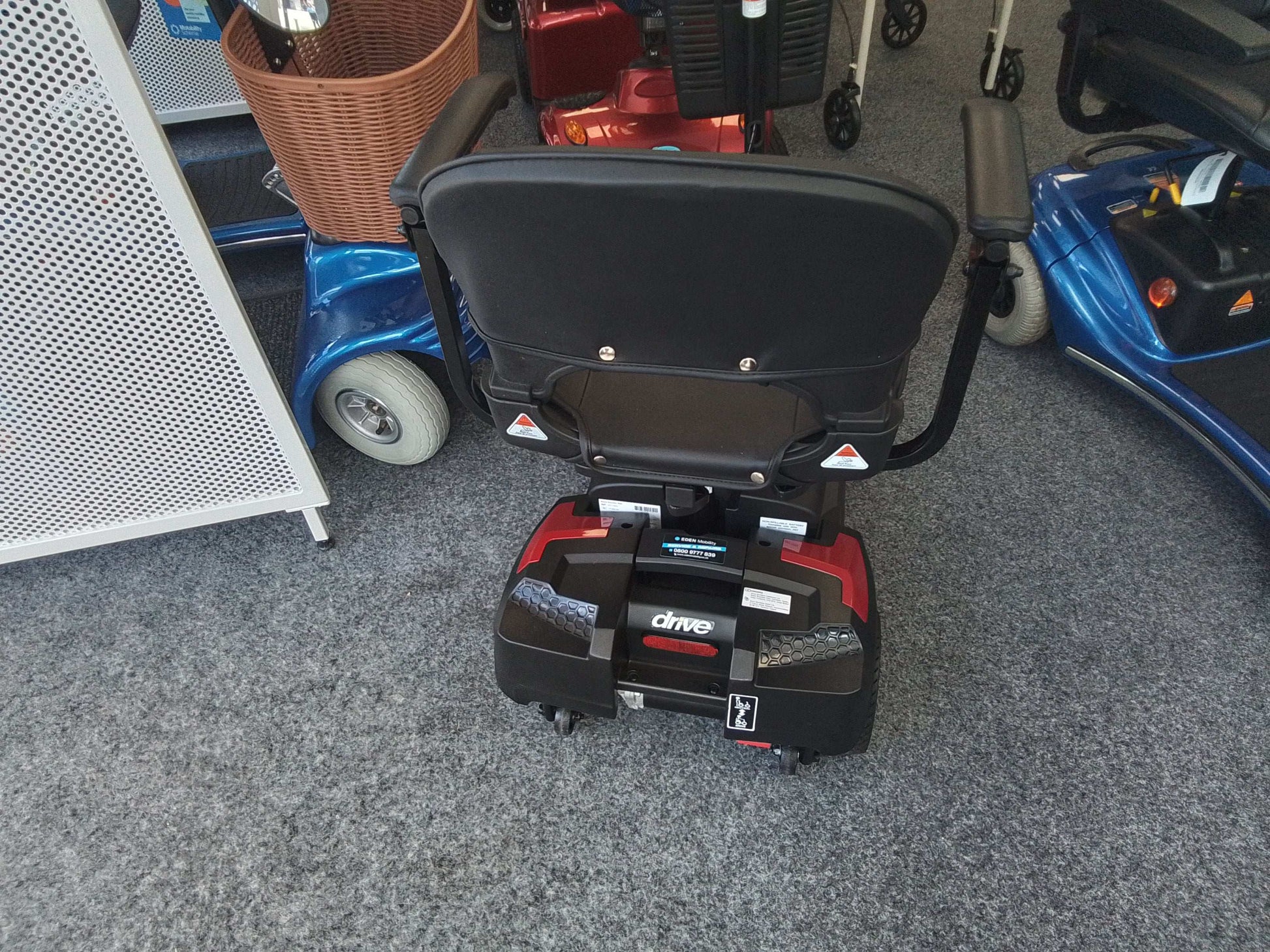 Back Of Red Drive Scout Mobility Scooter